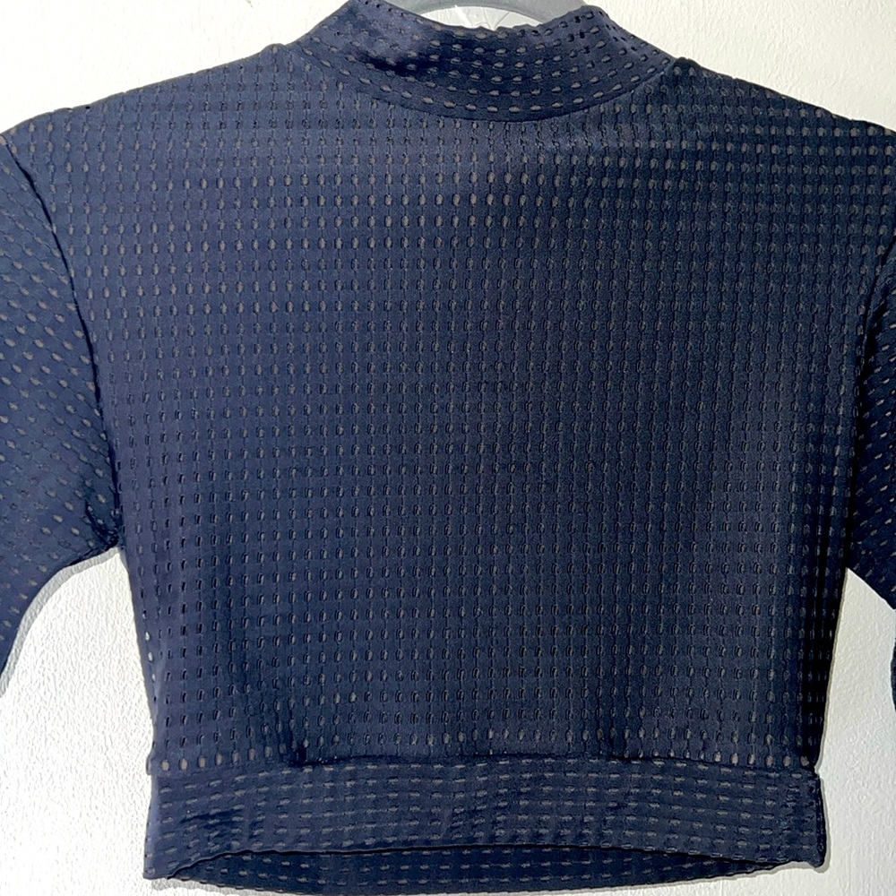 Acacia Rash Guard in perforated black
